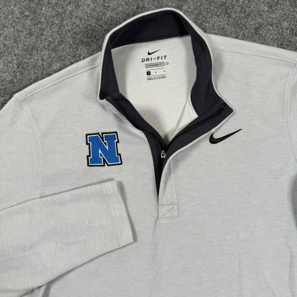Nike Dri-FIT Pullover Medium Gray Northwestern Wildcats Lightweight L/S Men's‎